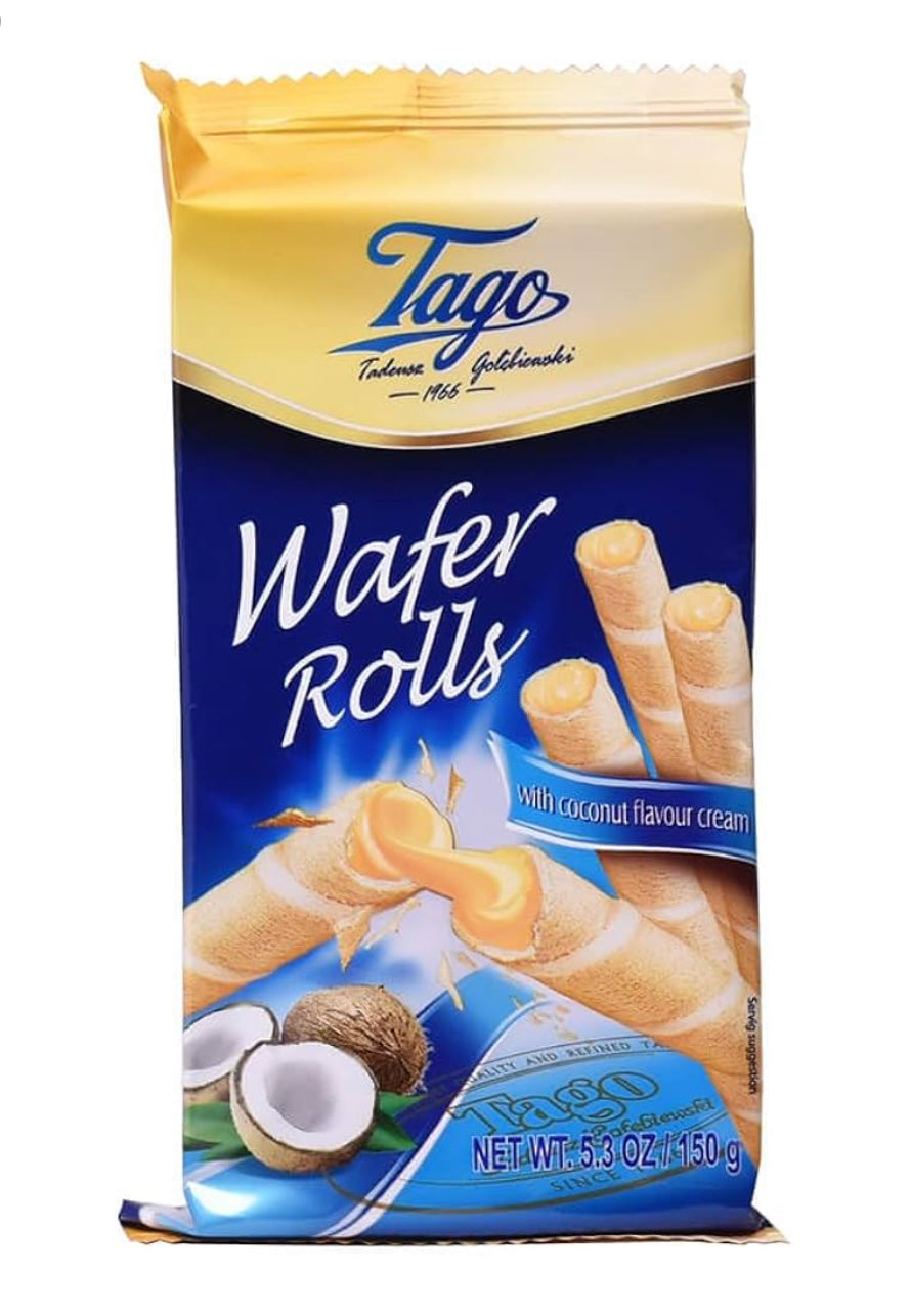 Tago Wafer Rolls Vanilla 150g