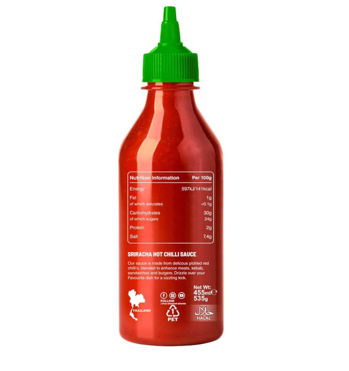 Thai Dragon Sriracha Hot Chilli Sauce 455ml