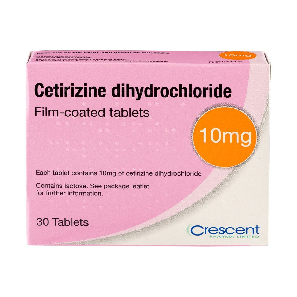 Hayfever & Allergy Cetirizine Tablets 30 Pack 10mg