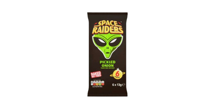 Space Raiders Pickled Onion Crisps 6x13g