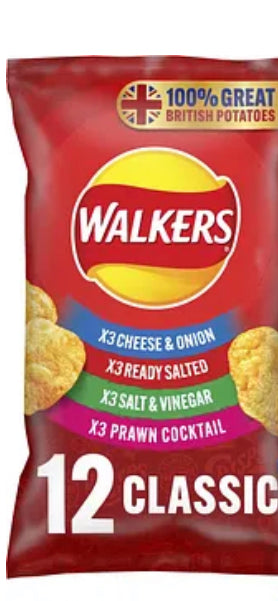 Walkers Variety 12 Pack Crisps 12x25g