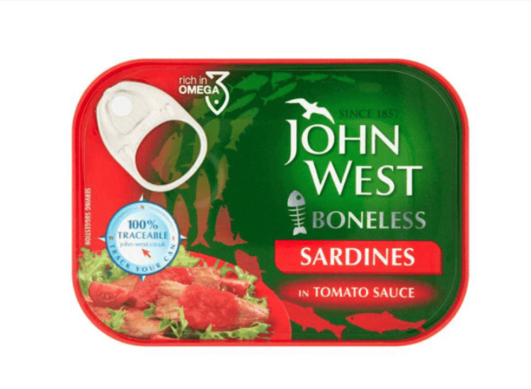 John West Boneless Sardines In Tomato Sauce 95g