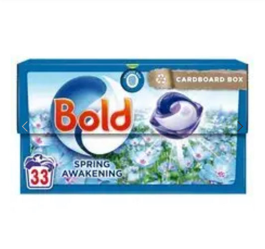 Bold All In One Spring awakening Washing Liquid Pods Spring 33 Washes