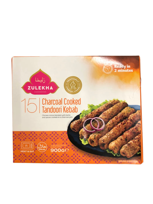 Zulekha 15 Tandoori Chicken Charcoal Cooked Kebab, 900g