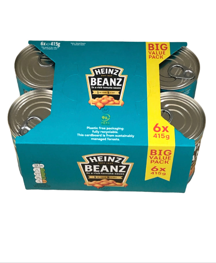 Heinz Beanz in a rich tomato sauce 415g x 6