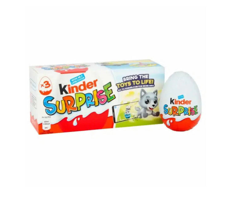 Kinder Surprise x 3 Chocolate Eggs