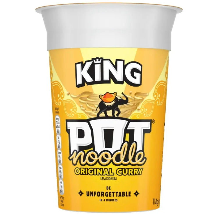 Pot Noodle Original Curry Instant Noodles King Pot 114g