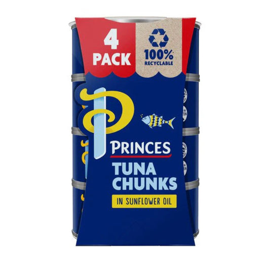 Princes Tuna Chunks In Sunflower Oil 4x145g