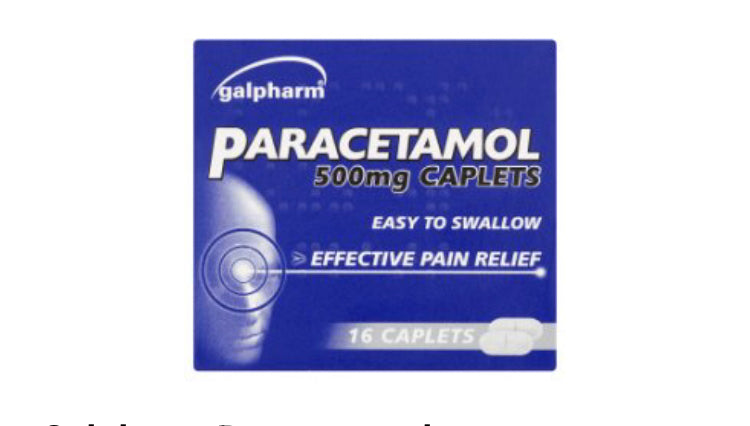 Galpharm Paracetamol 500mg Caplets 16s x 12 (192 caplets)