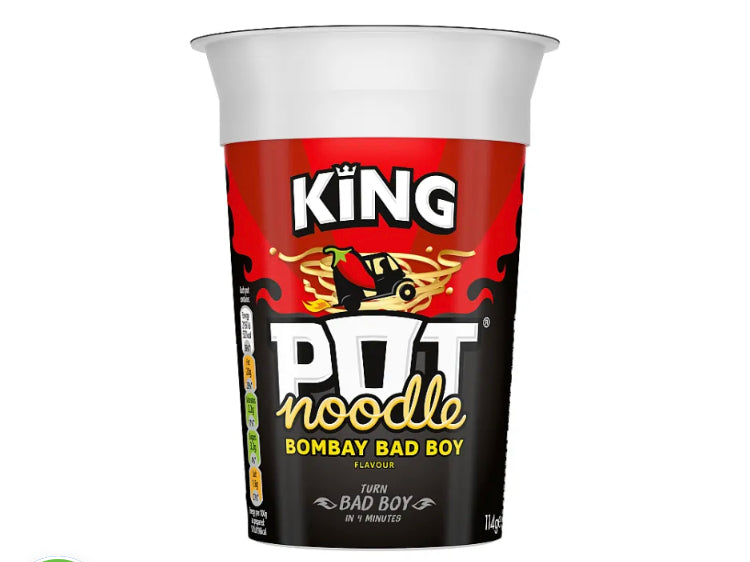 Pot Noodle Bombay Bad Boy Instant Noodles King Pot 114g