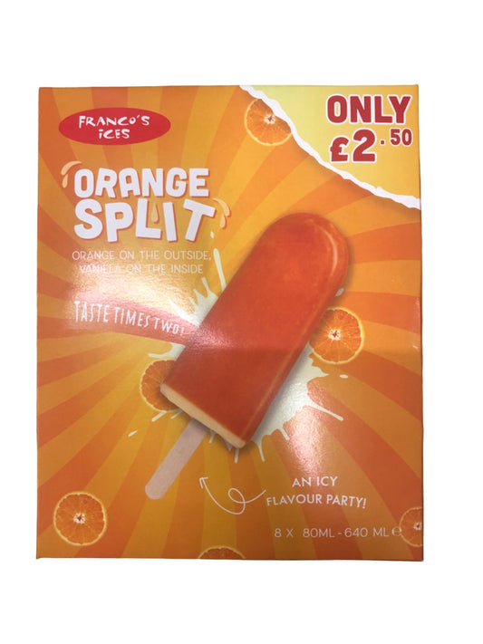 Orange Split Ice Cream 8x80ml