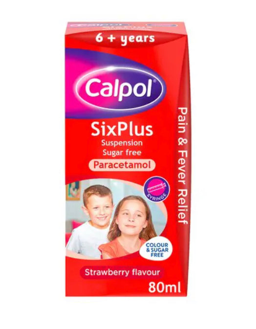 Calpol Six Plus Strawberry Flavour 80ml