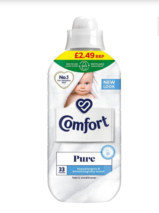 Comfort Fabric Conditioner Pure For Sensitive Skin 33 Washes 990ml