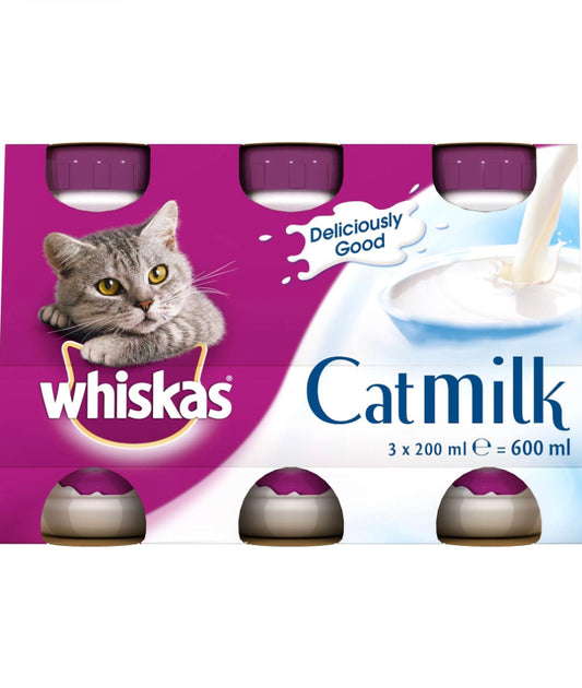 Whiskas Kitten Cat Milk Bottle 3 x 200ml