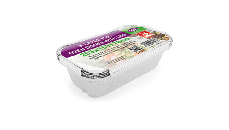 Large Foil Containers With Lids Pack Of 2