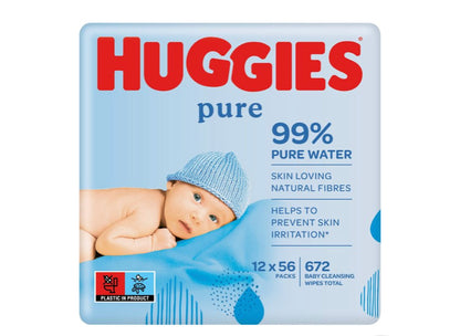 Huggies Pure Baby Wipes x 12 Packs