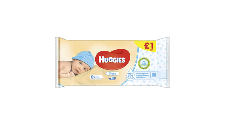 Huggies Pure Baby Wipes x 6 Packs (336 wipes altogether)