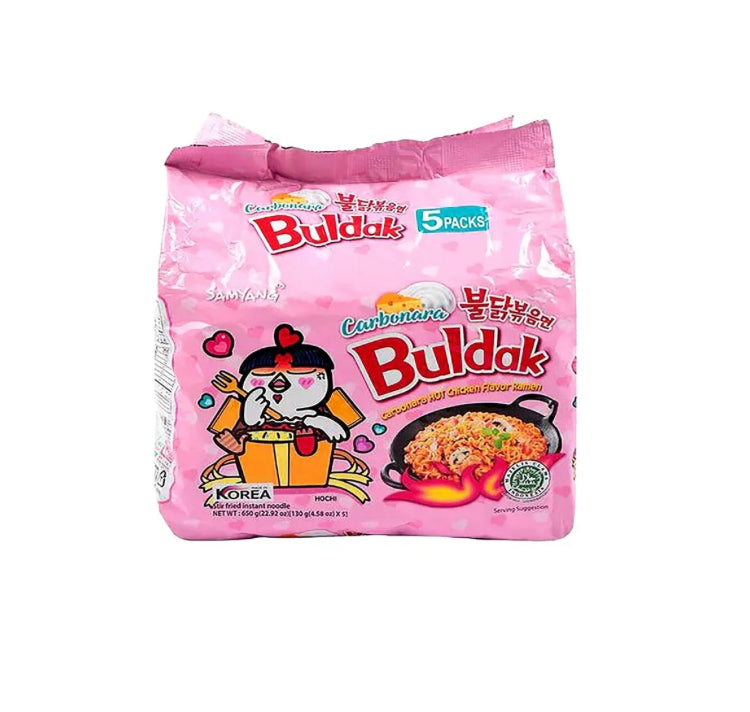 Buldak Carbonara Ramen Noodles 5 Packs