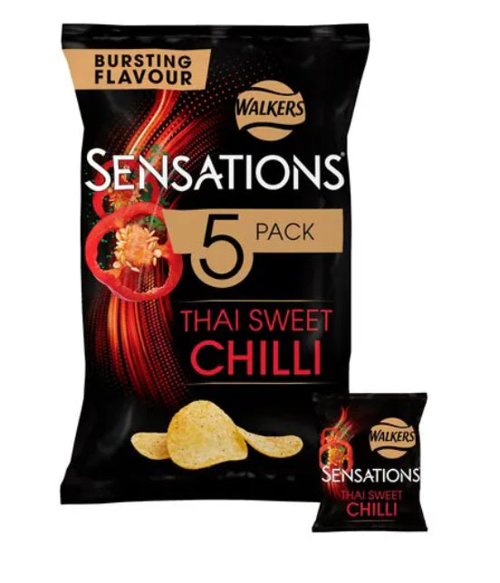 Sensations Thai Sweet Chilli Crisps 5x25g