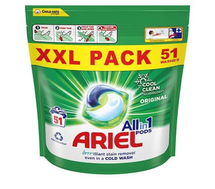 Ariel All in 1 Washing Pods Original 51 Washes