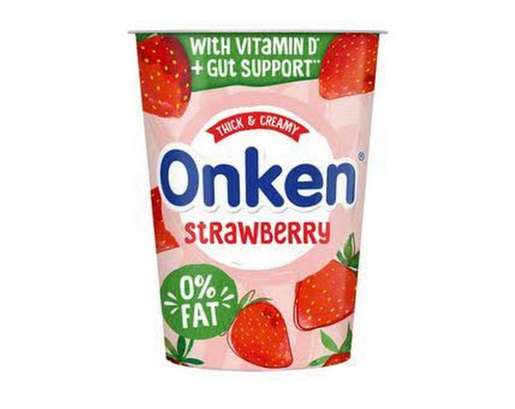 Onken 0% Fat Strawberry Yogurt 450g