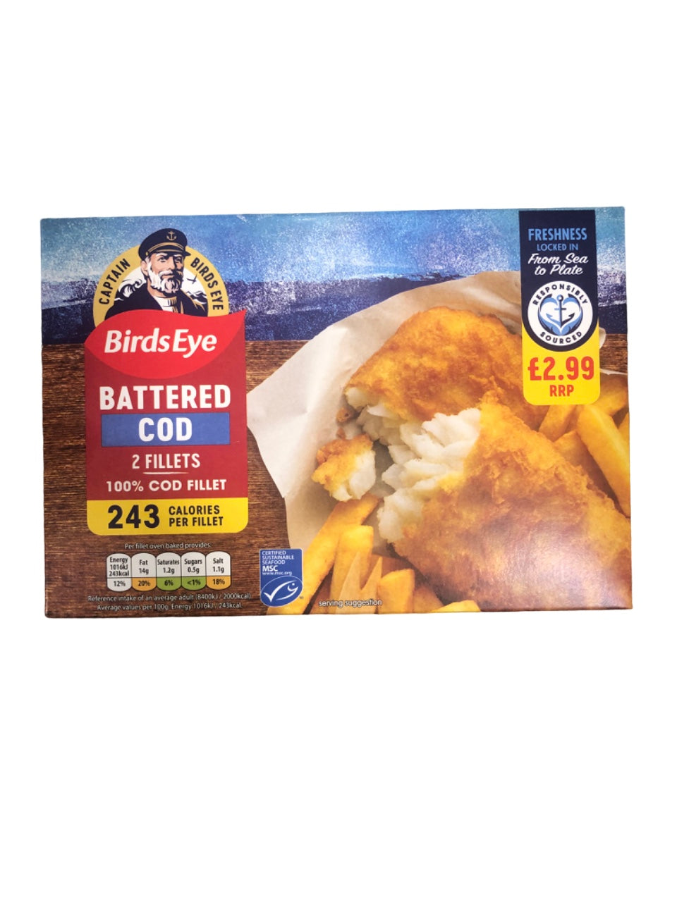 Birds Eye Battered Cod Fillets X 2