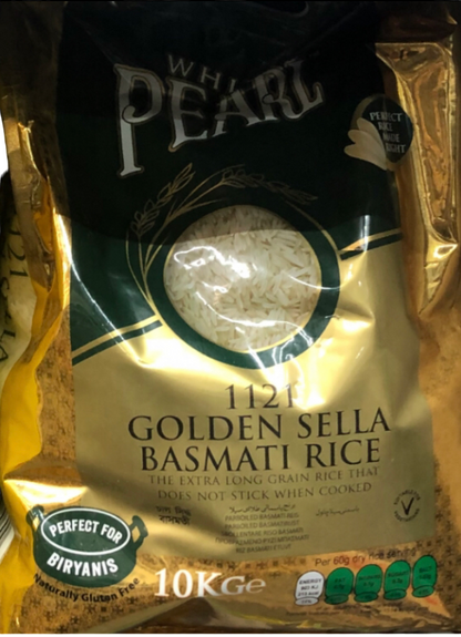 White Pearl Golden Sella Basmati Rice 10kg