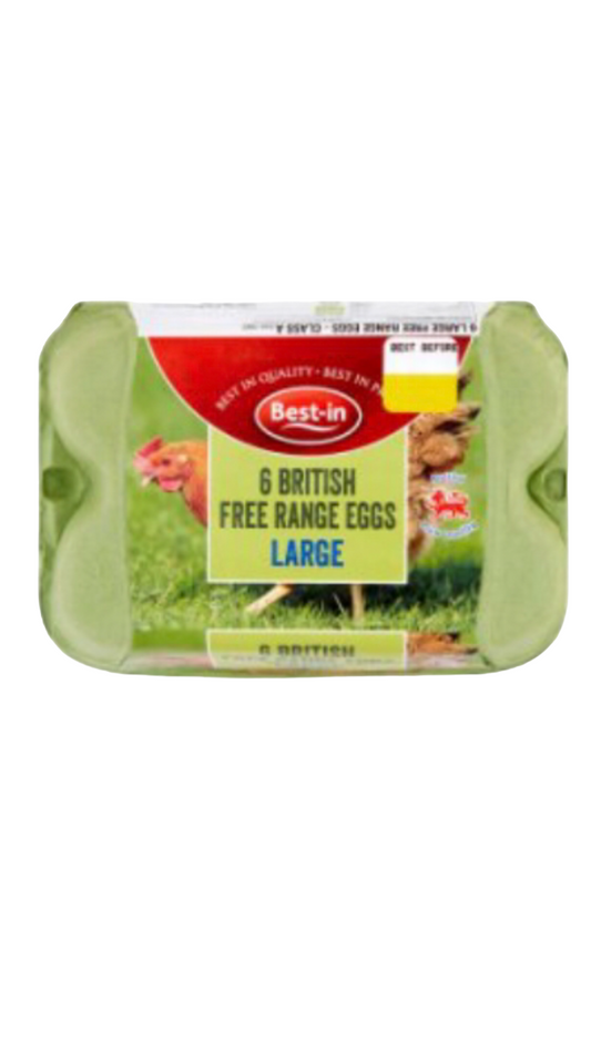 6 British Free Range Large Eggs