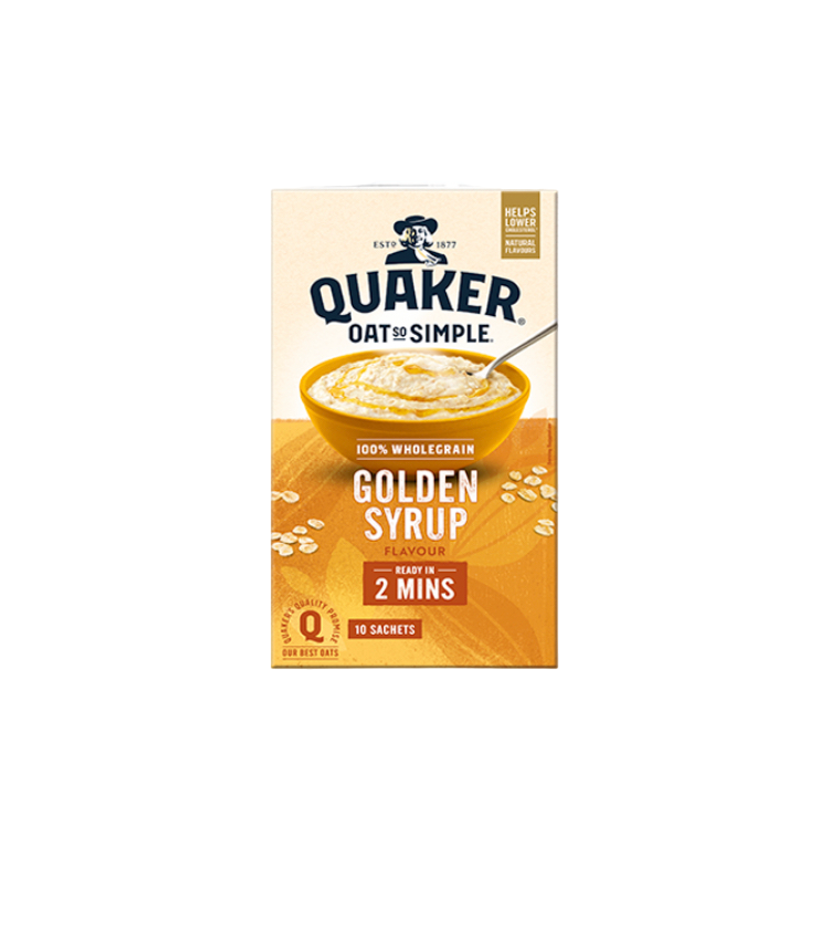 Quaker Oat Golden Syrup Porridge 10 Sachets (36g each sachet)