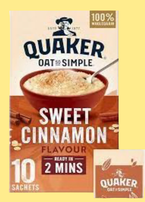 Quaker Oats Sweet Cinnamon Porridge 10 Sachets (33g each sachet)