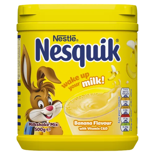 Nesquik Banana Flavour Milkshake Powder Tub 500g