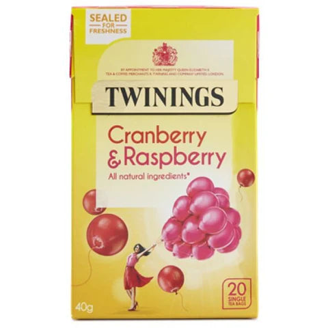 Twinings Cranberry Raspberry 20 Tea Bags 40g