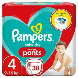 Pampers Baby Dry Pants Size 4 38 Nappy Pants 9-15kg