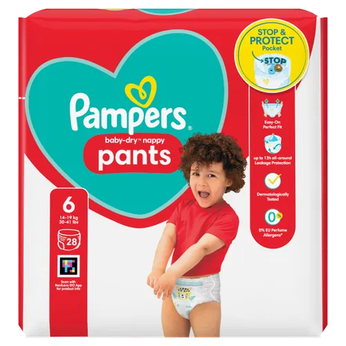 Pampers Baby Dry Pants Size 6 28 Nappy Pants 14-19kg