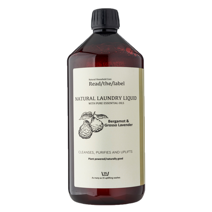 Natural Laundry Liquid-  Bergamot & Grosso Lavender 1000ml