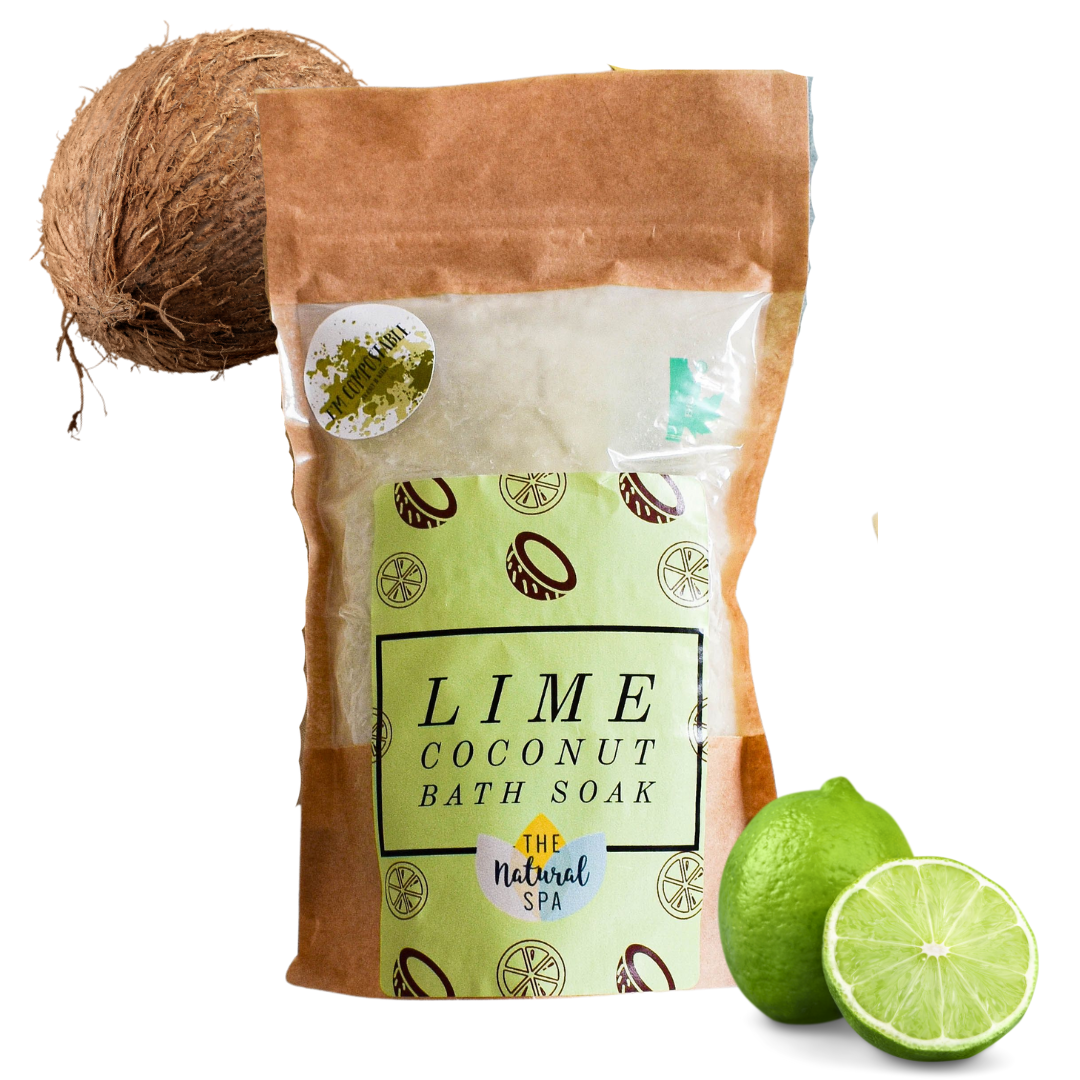 225g Lime and Coconut Bath Soak - Compostable pouch