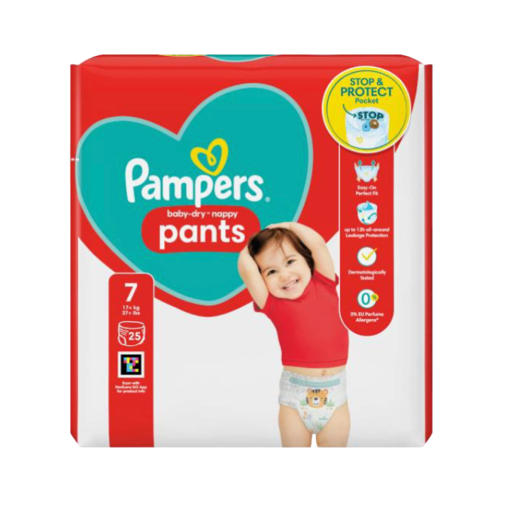 Pampers Baby Dry Size 7 30 Nappy Pants 17+kg