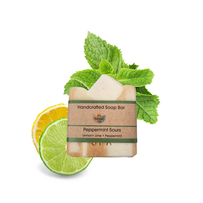 Peppermint Sours, Cold processed soap - Peppermint, Lemon and Lime - 3 different styles