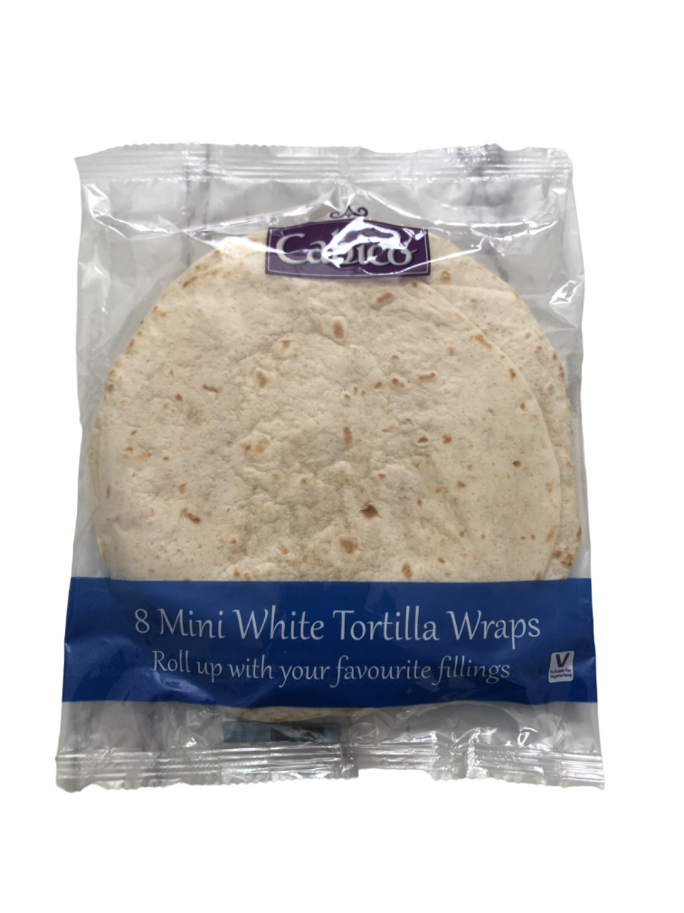 Cabico 8 Mini White Tortilla Wraps